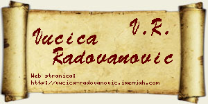 Vučica Radovanović vizit kartica